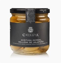 Aceitunas gordal rellena jalapeño 340 grs la chinata