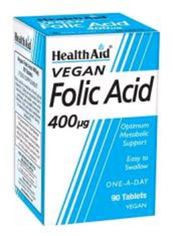 Acido Folico 400µg 90 Comprimidos Health Aid