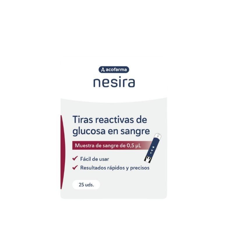 Acofarma Nesira Tiras Reactivas De Glucosa En Sangre 25u
