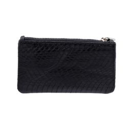 ACS036MN Bolso Mujer Fany Plata de Palo en piel negra con cremallera plateada muy moderno