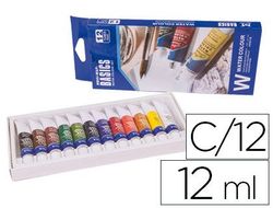 Acuarela Artist Caja Carton de 12 Colores Surtidos de 12 Ml