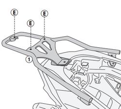 Adaptador baul APRILIA  SR GT 125-200 (22 > 23) para maleta MONOLOCK«