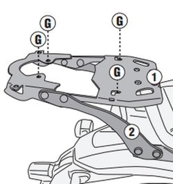 Adaptador baul de R.E.SCRAM 411 (22) para maleta MONOKEY« o MONOLOCK«