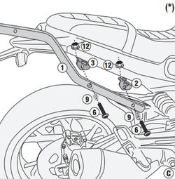 Adaptador baul LEONCINO 800 (22>) para maleta MONOKEY« o MONOLOCK«