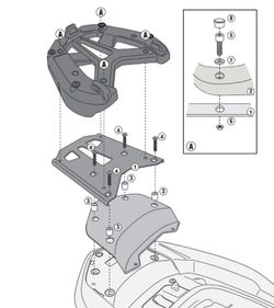 Adaptador baul monokey h.forza 300 13>17
