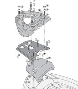 Adaptador baul monolock h.forza 300 13>17