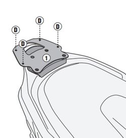 Adaptador baul MP3 HPE 400-400 SPORT - 530 EXCLUSIVE (22) para maleta MONOKEY« o MONOLOCK«