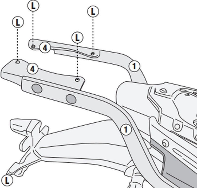 Adaptador baul V.TROFEO 300AC SCRAMBLER (22) para maleta MONOLOCK«