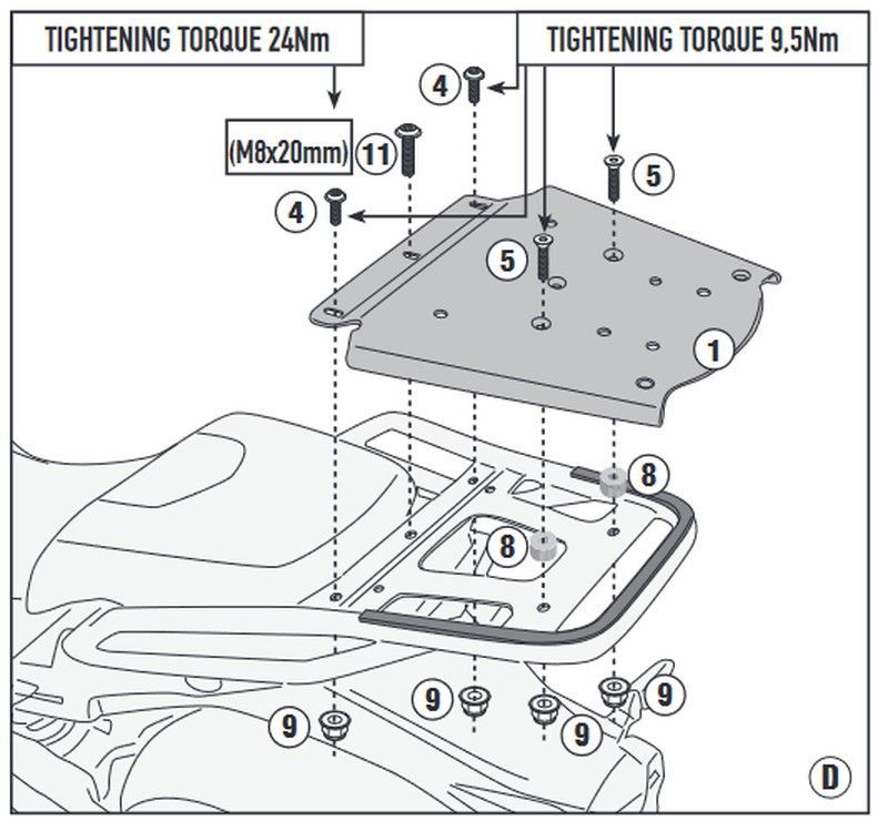 Adaptador baul V.Valico 525 DSX 24>
