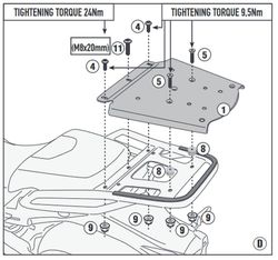 Adaptador baul V.Valico 525 DSX 24>