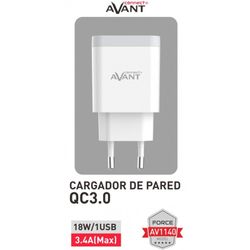Adaptador de corriente Avant Connect USB Carga rápida