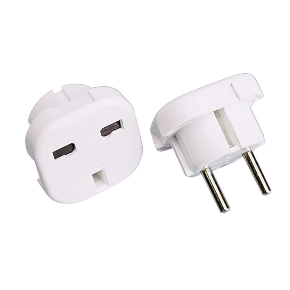 Adaptador Europeo - Británico 16 A 250 V Blanco (Retractilado)