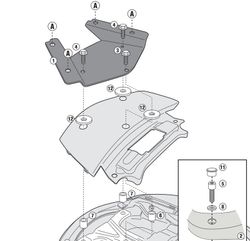 Adaptador maleta suzuki burgman 650 / 650 executive (13 > 20) givi sr3104