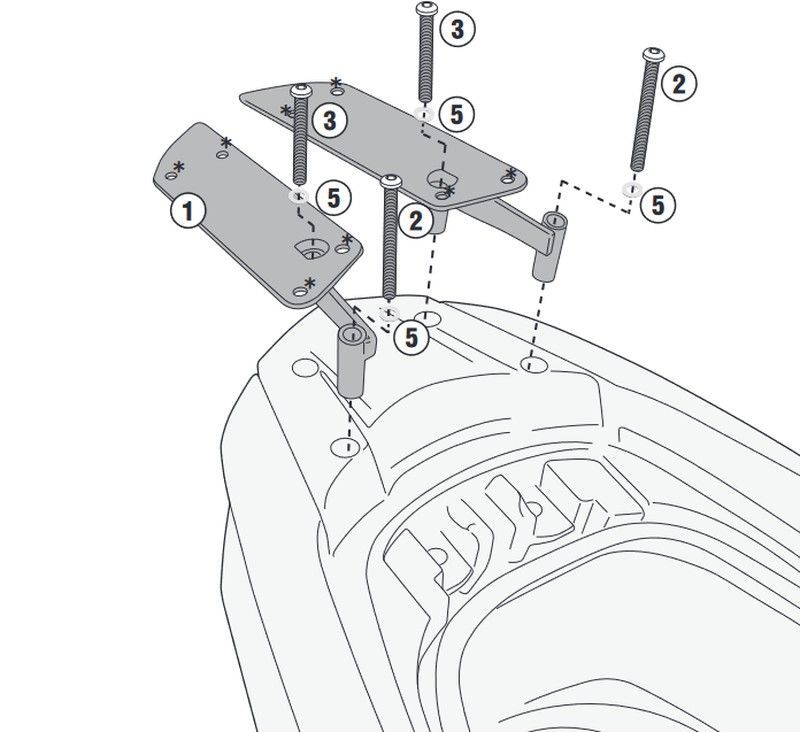 Adaptador maleta yamaha tricity 125-155 (14 > 21)