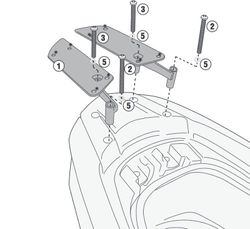 Adaptador maleta yamaha tricity 125-155 (14 > 21)