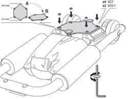 adaptador para guía en t 881 Para 835/837