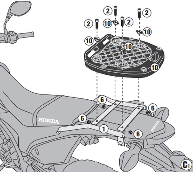 Adaptador parrilla Honda CRF 300 L (21 > 23)