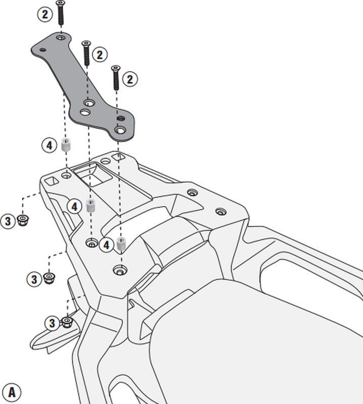 Adaptador parrilla Honda X-ADV 750 (17 > 20)