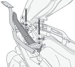 Adaptador parrilla yamaha t-max.560 20>