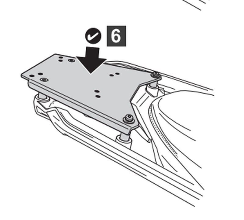 Adaptador portaequipajes BMW R1300GS para parrilla de origen