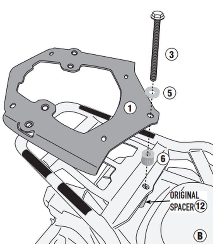 Adaptador portaequipajes VOGE Valico 650DS (21 > 23)