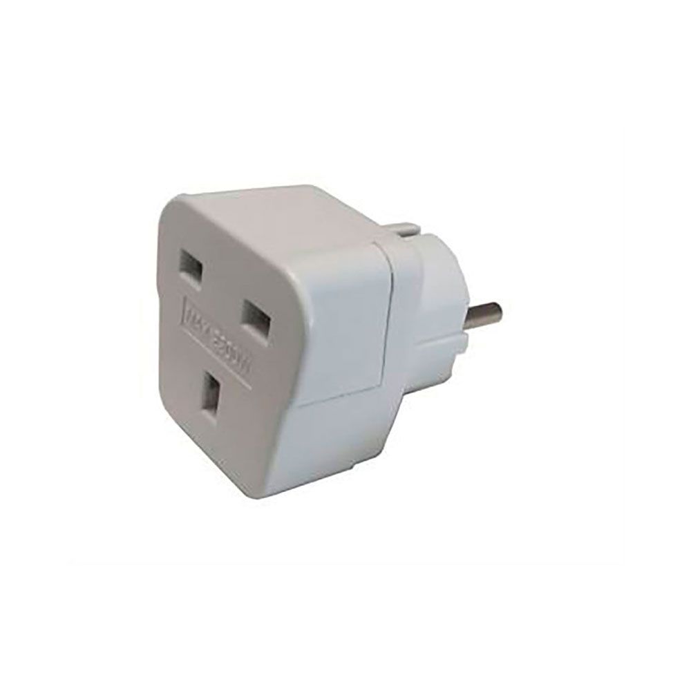 Adaptador Reino Unido A Europeo 13 A 250 V Blanco (Retractilado)