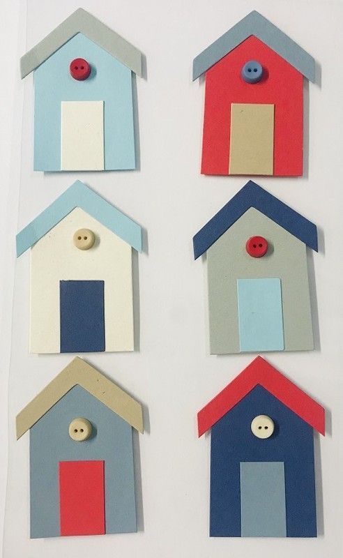 Adhesivo decorativo Casitas azules - UE