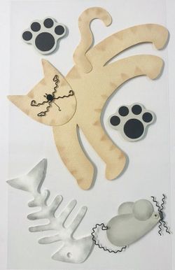 Adhesivo decorativo gato y ratón - UE