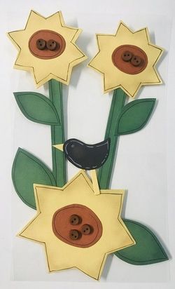 Adhesivo decorativo Girasoles y Pájaro - UE