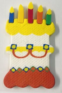 Adhesivo decorativo mini arcilla Pastel Cumpleaños - UE