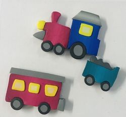 Adhesivo decorativo mini arcilla tren - UE