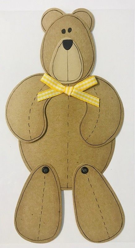 Adhesivo decorativo oso con lazo - UE