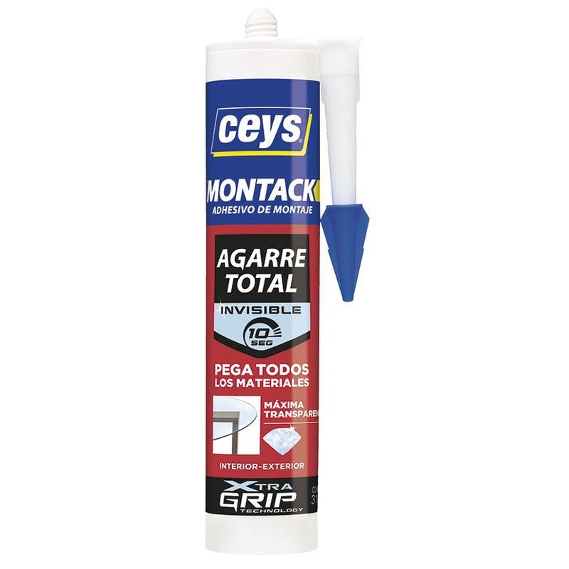 Adhesivo montaje CEYS Montack transparente. Adhe.Montack Xpress Tras. Cartu. 315 Gr.