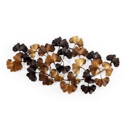 Adorno de pared de hierro multicolor, 90 x 4 x 46 cm | Leaves