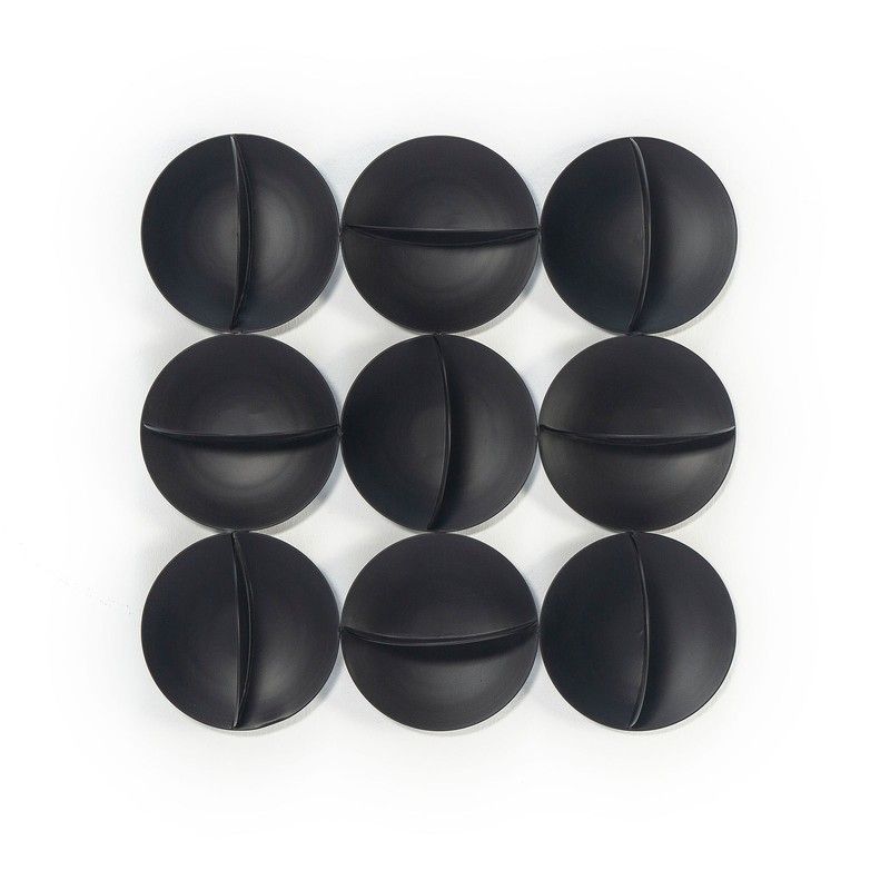 Adorno de pared de metal negro, 71 x 10 x 71 cm