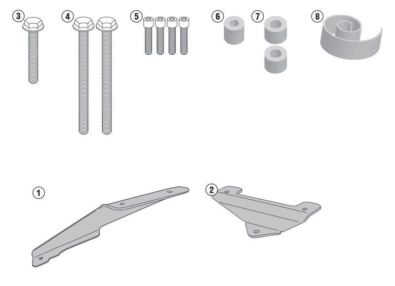 Adpatador maleta suzuki burgman 125-200 abs (14 > 21) givi sr3106