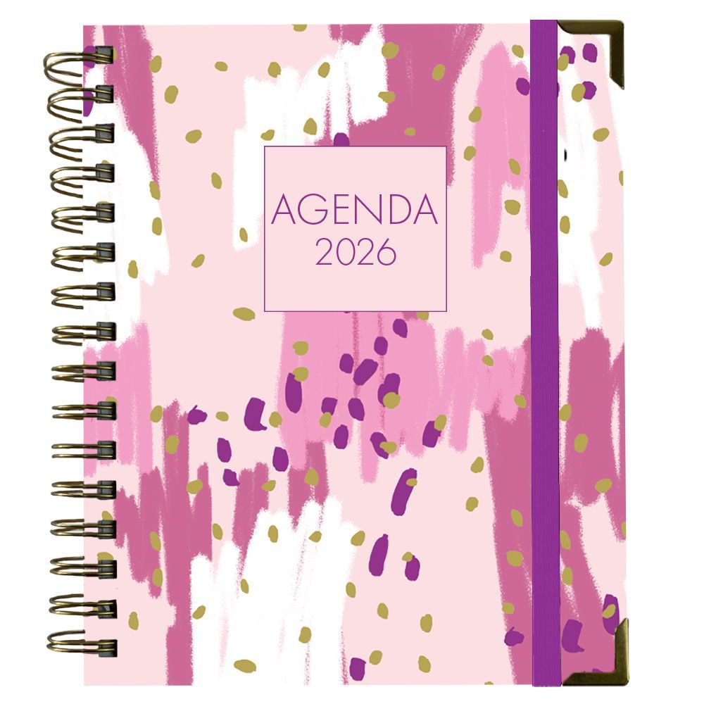 Agenda Anual 2026 2 Días Página Trazos