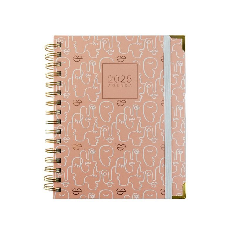 Agenda anual Sweetcolor 2025 Dos días por página Caras