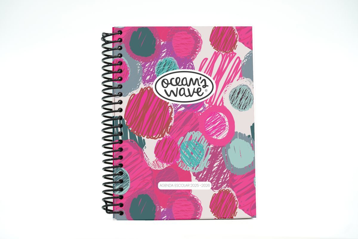 Agenda escolar 25-26 Ocean´s Wave A5 Tapa Polipropileno Día Página Kusama