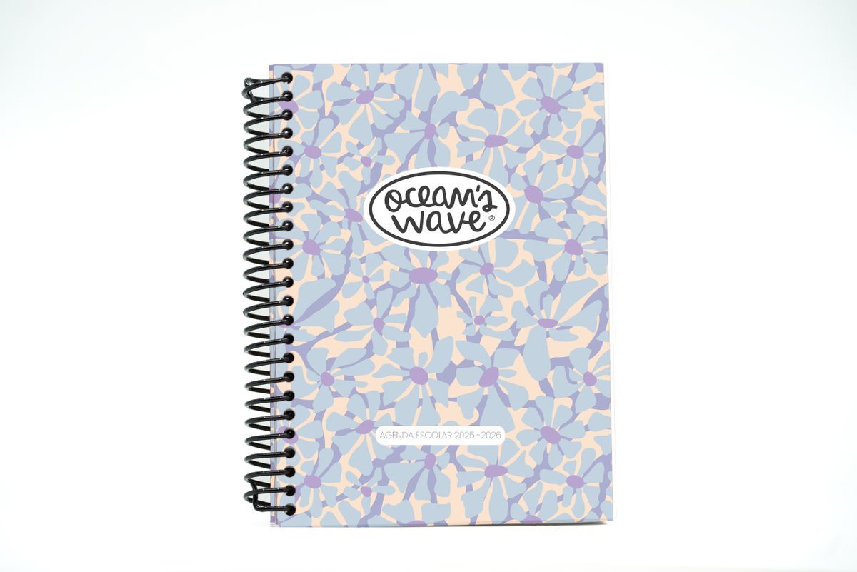 Agenda escolar 25-26 Ocean´s Wave A5 Tapa Polipropileno Día Página Naroa
