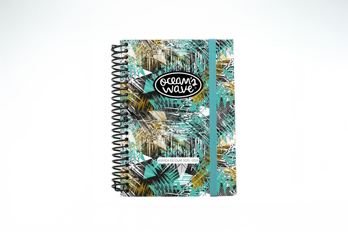 Agenda escolar Ocean´s Wave 25-26 A6 Tapa Cartón Día Página Derek