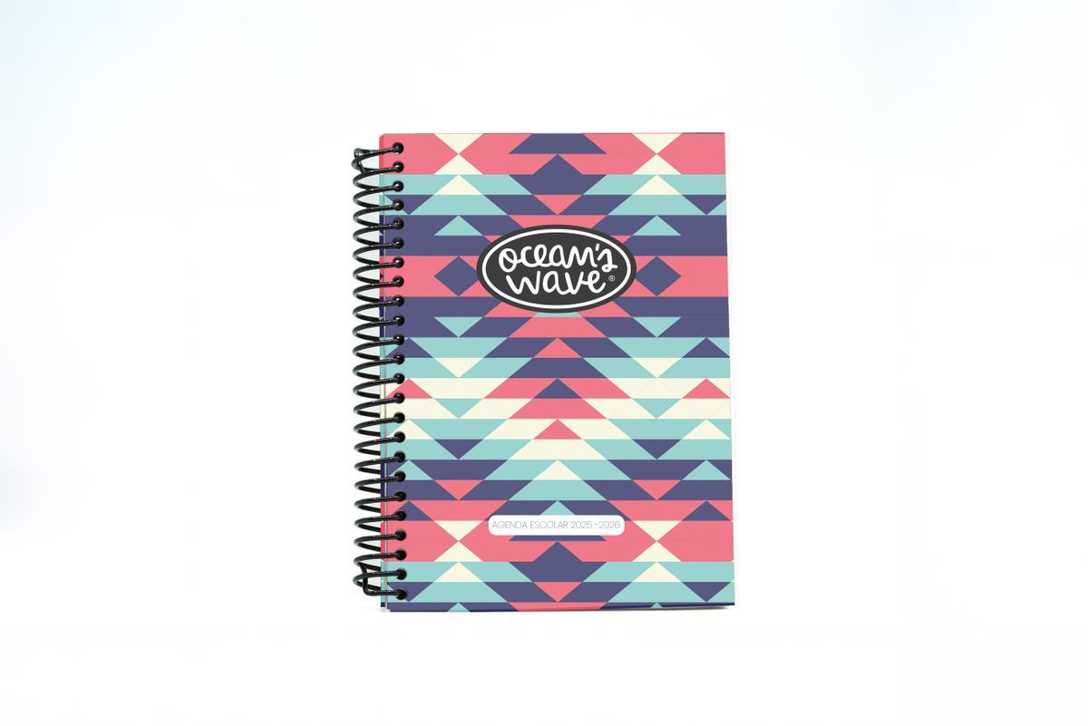 Agenda escolar Ocean´s Wave 25-26 A6 Tapa Polipropileno Día Página Etnia