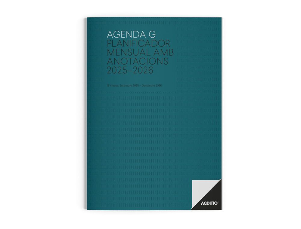 Agenda g mes vista catalan additio planificador 16 meses 195x285 mm colores surtidos