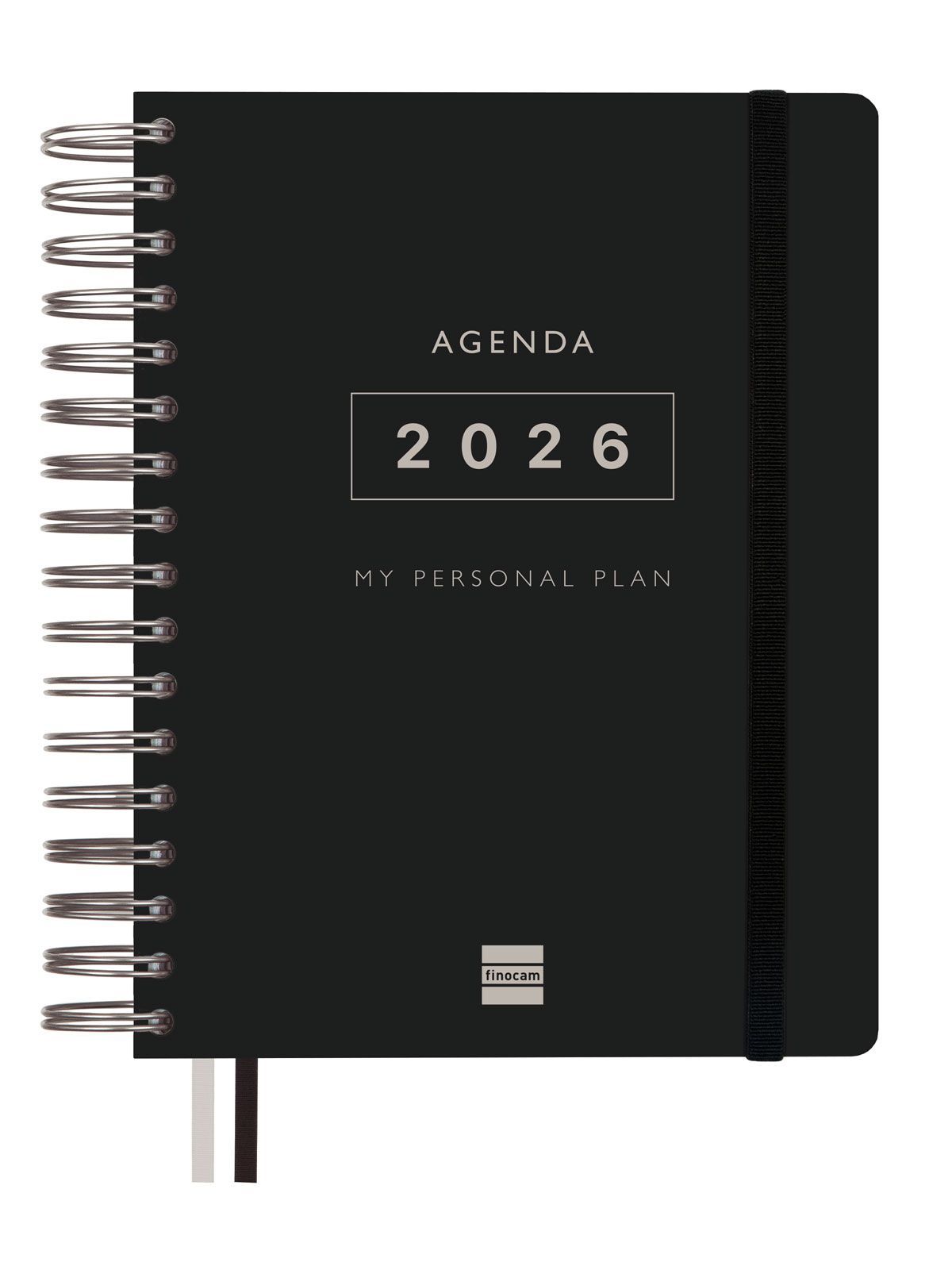 Agenda Tempus 1/4-155X217Mm 1 día página 2026 Negro