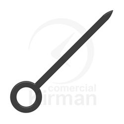 Aguja Reloj Metal Negro 259117 Tipo Batón (H) Largo 8mm x 150mm Diámetro