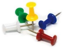 Agujas push pins colores surtidos 25 und.