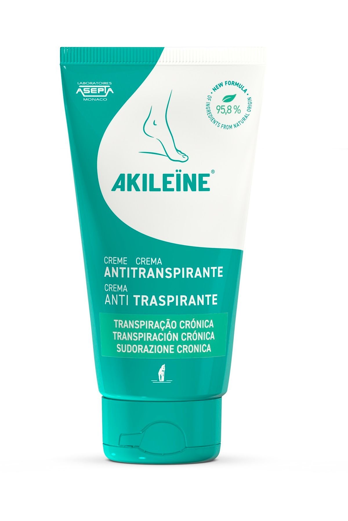 Akileïne Crema Antitranspirante Pies 75 ml