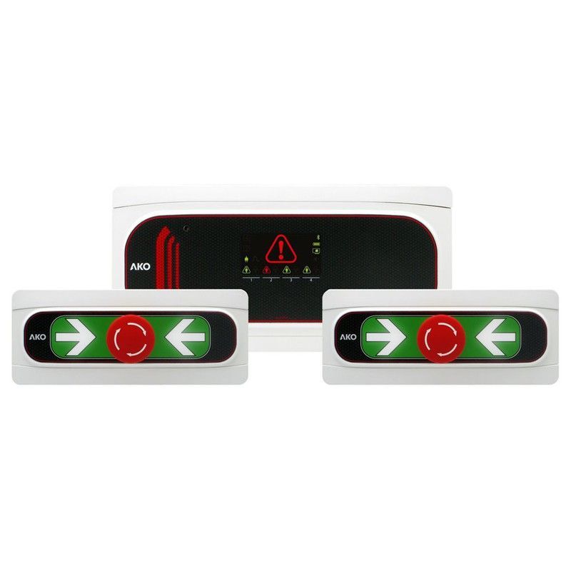 Ako ako-55323b kit doble alarma hombre encerrado con 2 pulsadores 230vac