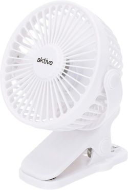AKTIVE 61590 Ventilador silencioso pequeño con pinza