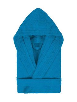 Albornoz Infantil con Capucha Pure 12 años Turquesa